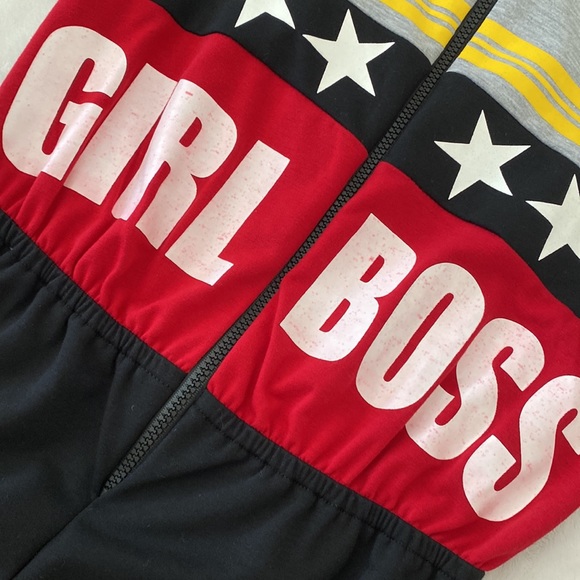 Girl Boss zip up long sleeve jumpsuit. - Picture 3 of 6
